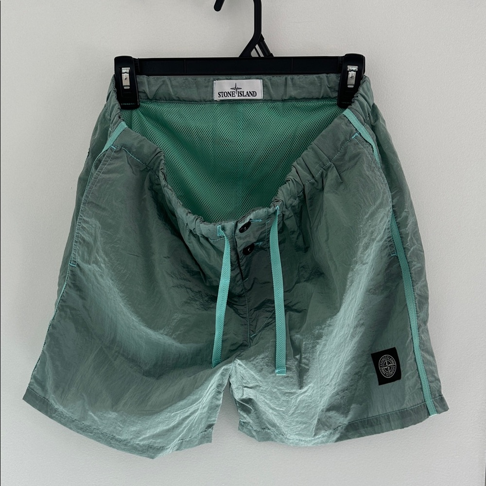 Stone Island Holographic Aqua Swim Trunks
